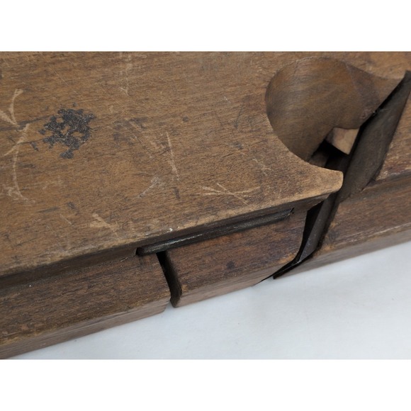Very Rare Josiah King Adjustable Wood Rabbet Molding Plane Antique Tool - Picture 8 of 10